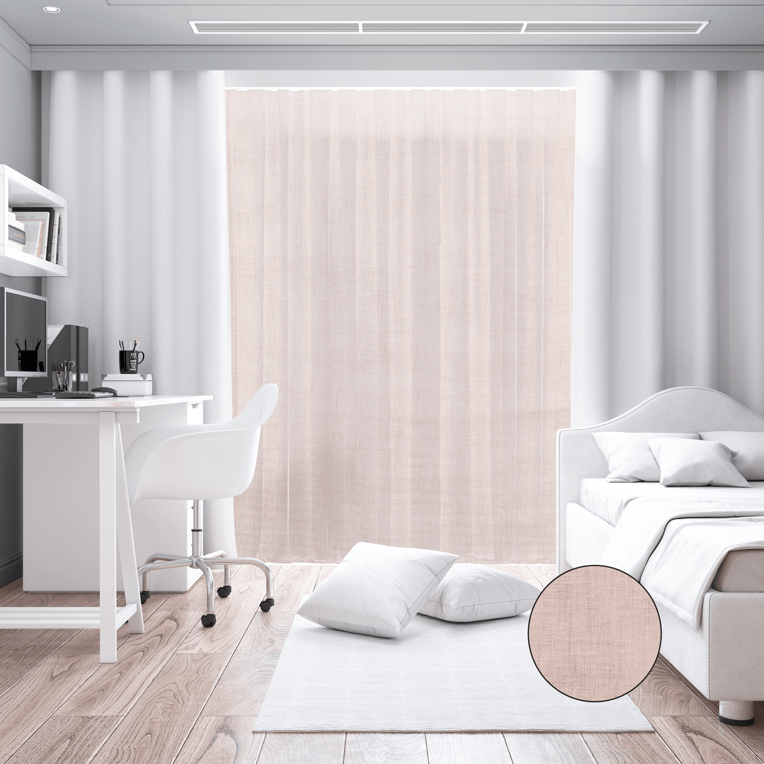 Tecido para Cortinado Alinhado Abruzzo - rosa Cortinados Alinhados Tecido para Decoração 