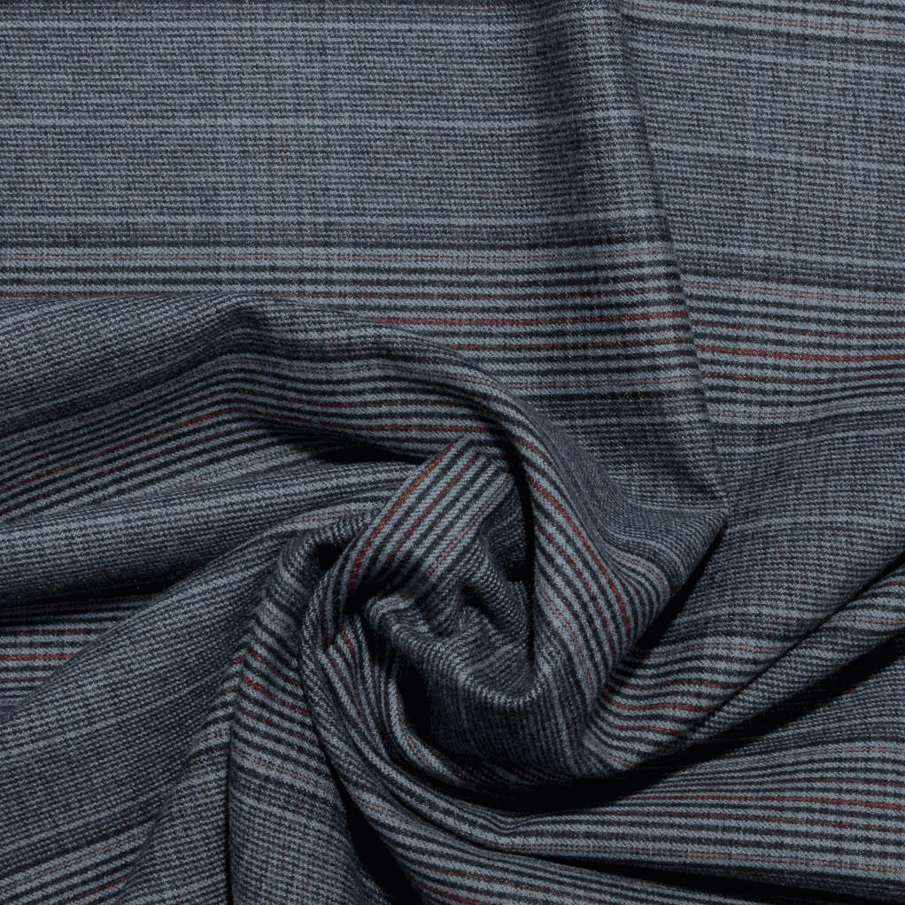 Tecido Vestuário Xadrez Pied Poule - azul & cinza – Feira dos Tecidos Online