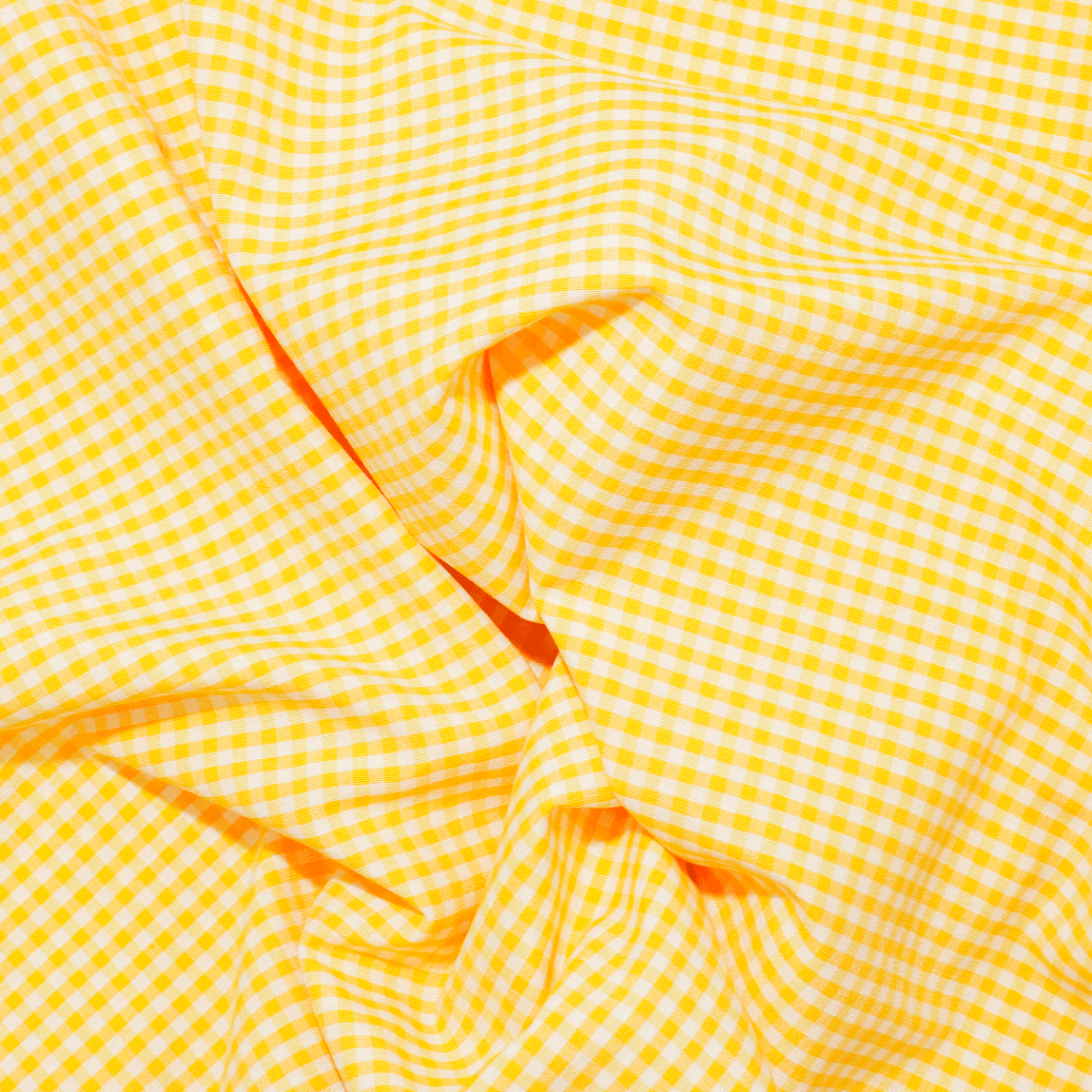 Tecido Xadrez Médio Vichy - amarelo – Feira dos Tecidos Online