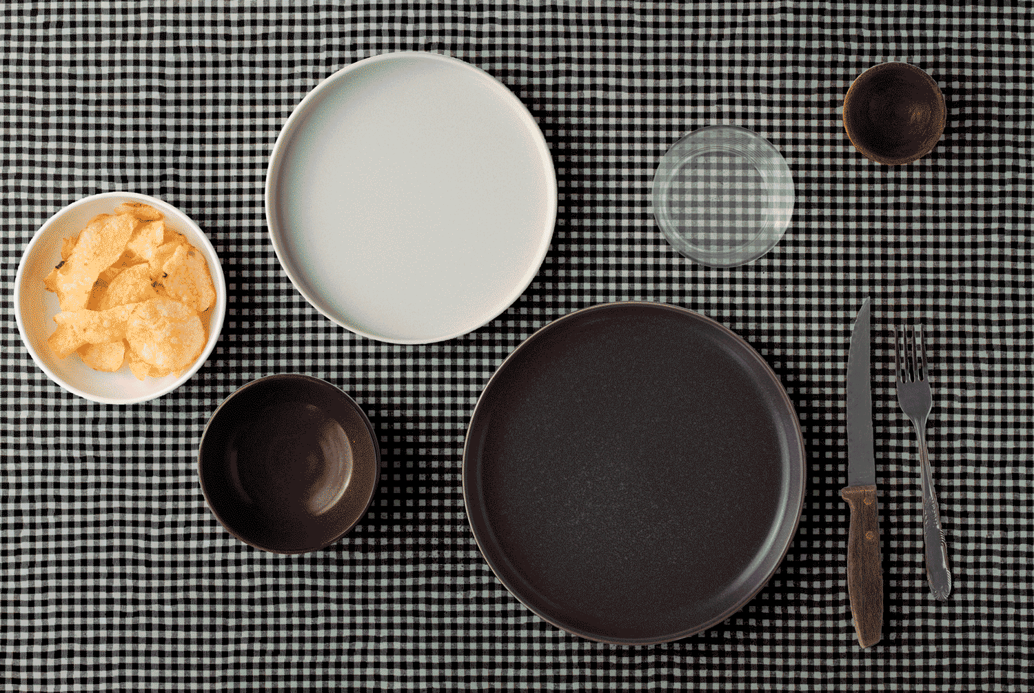 Tecido Xadrez Pequeno Vichy - preto Atoalhado Vichy Xadrez Tecido para Decoração 