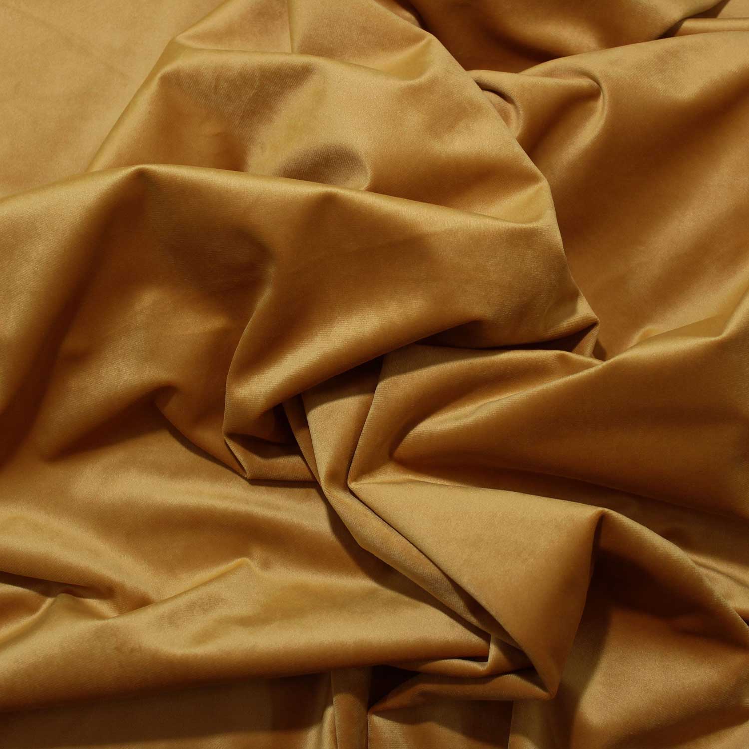 Veludo para decoração - amarelo torrado Veludos Tecido para Decoração 